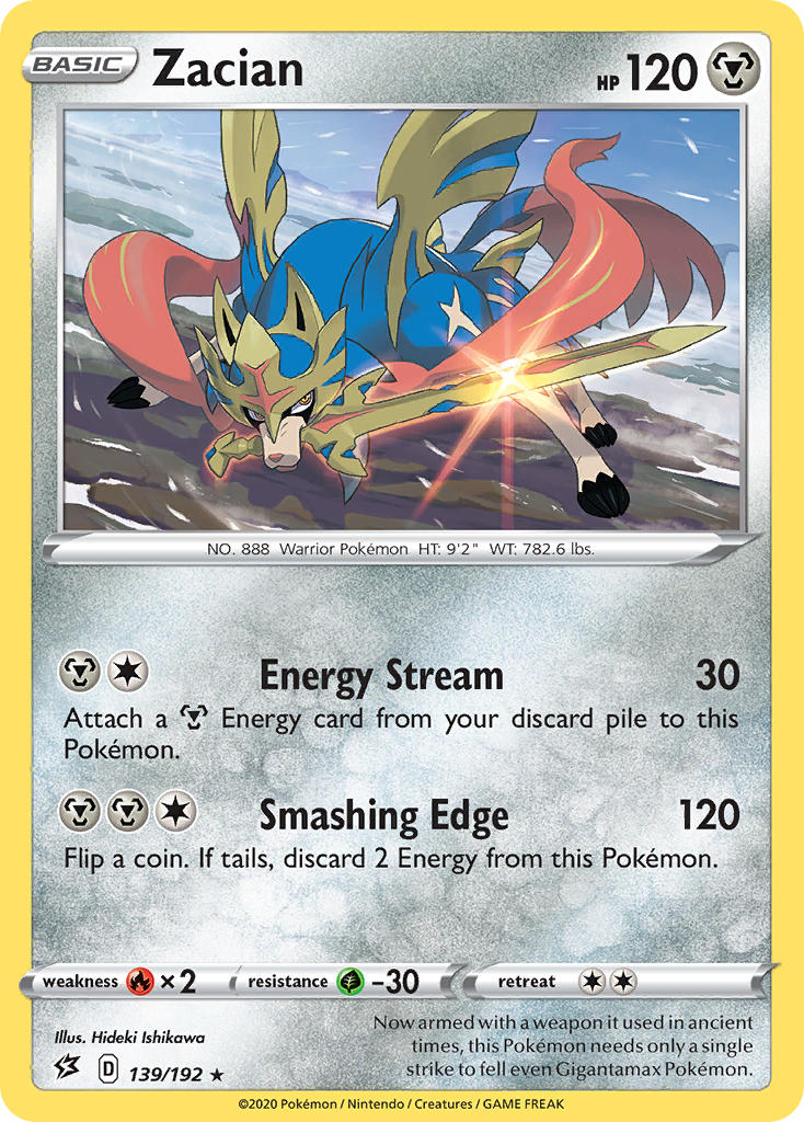 Zacian Pokémon card