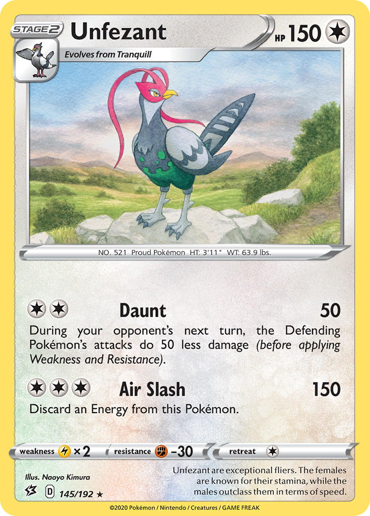 Unfezant Pokémon card