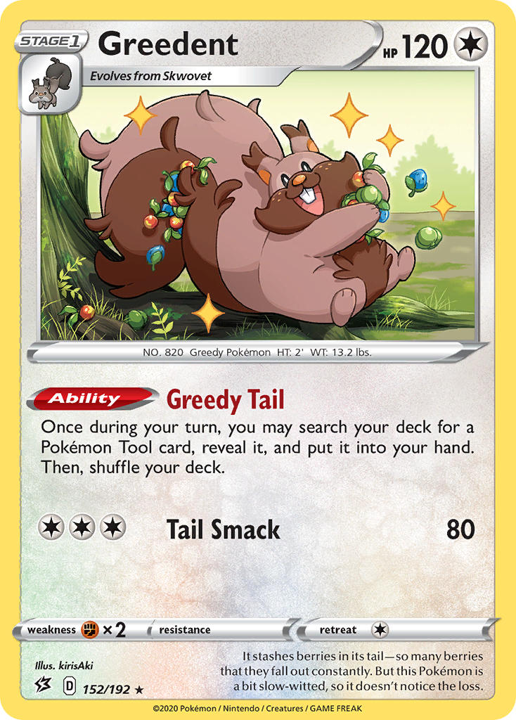 Greedent Pokémon card