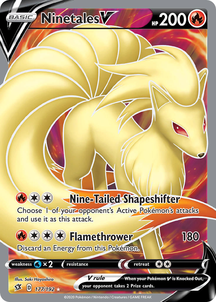 Ninetales V Pokémon card
