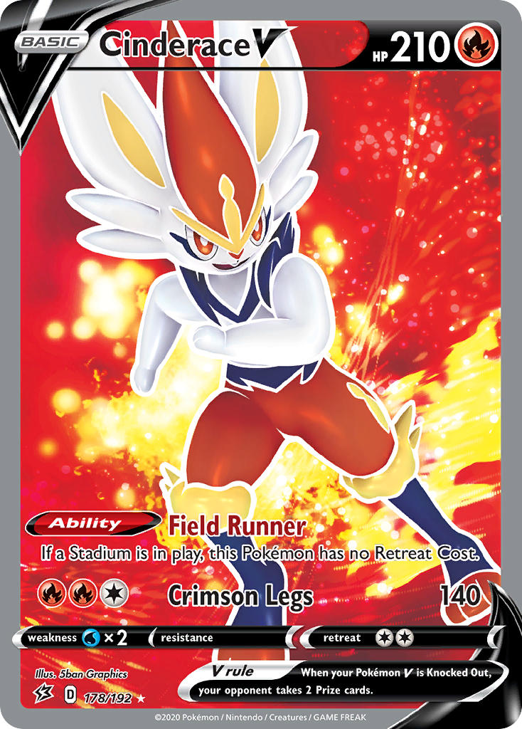 Cinderace V Pokémon card