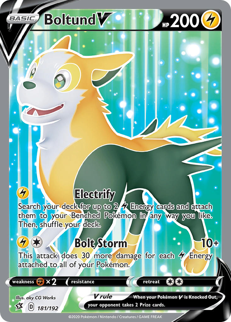Boltund V Pokémon card
