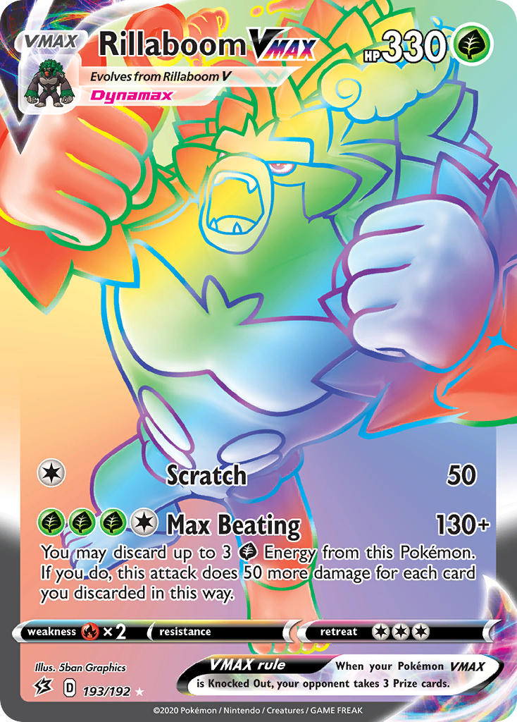 Rillaboom VMAX Pokémon card