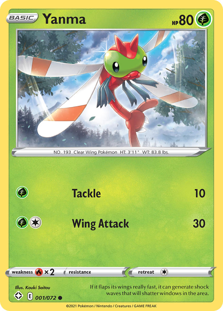 Yanma Pokémon card