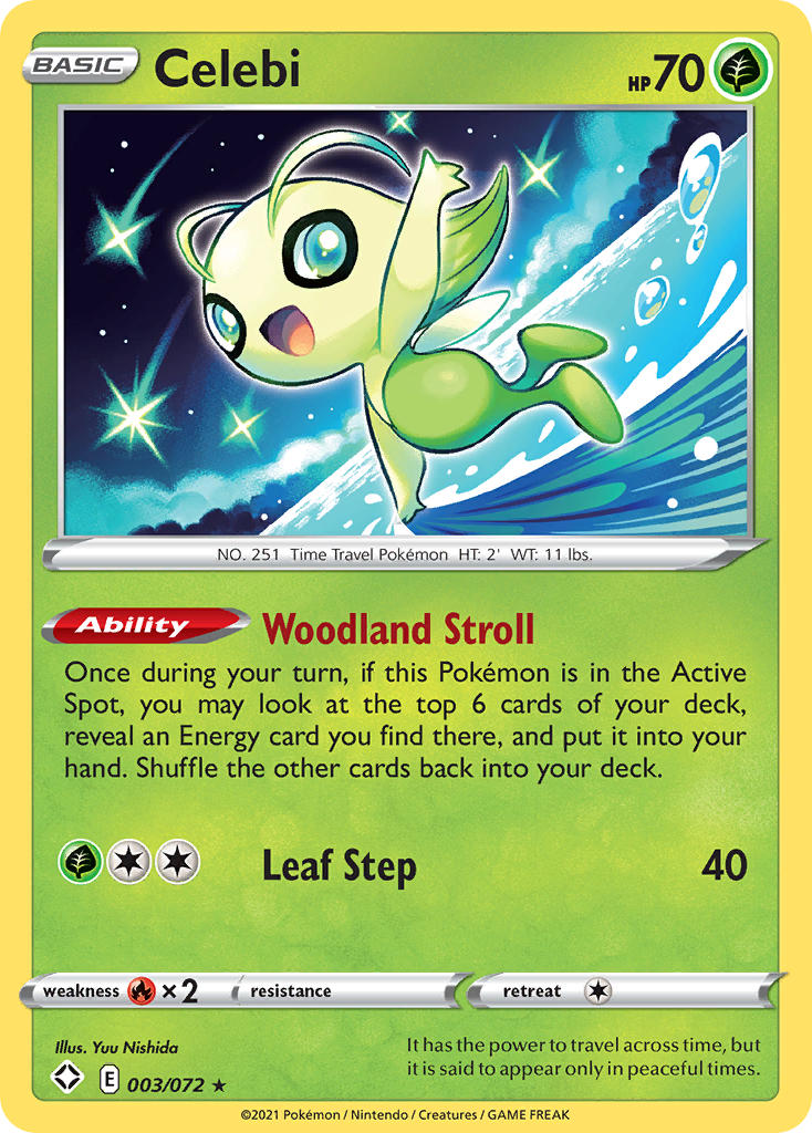 Celebi Pokémon card