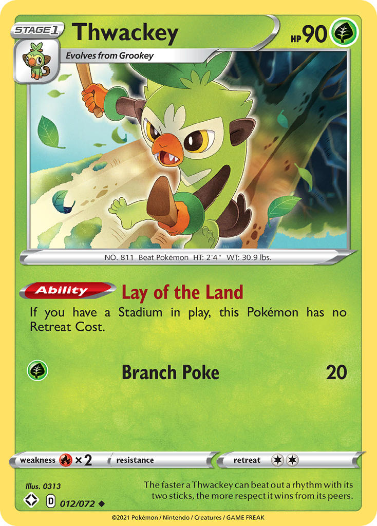 Thwackey Pokémon card