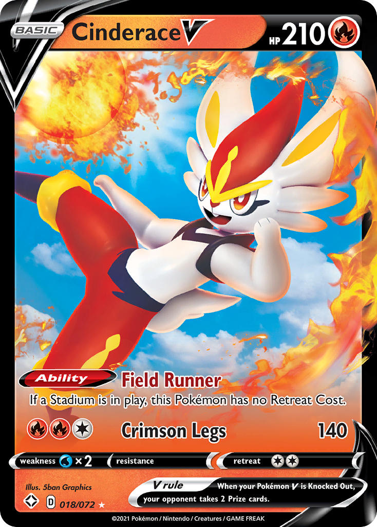 Cinderace V Pokémon card