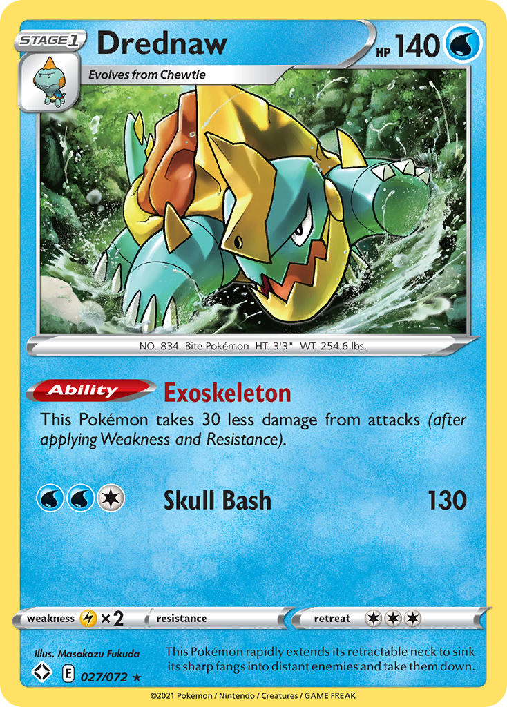 Drednaw Pokémon card