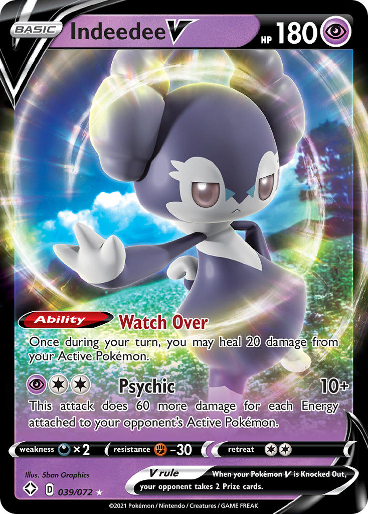 Indeedee V Pokémon card