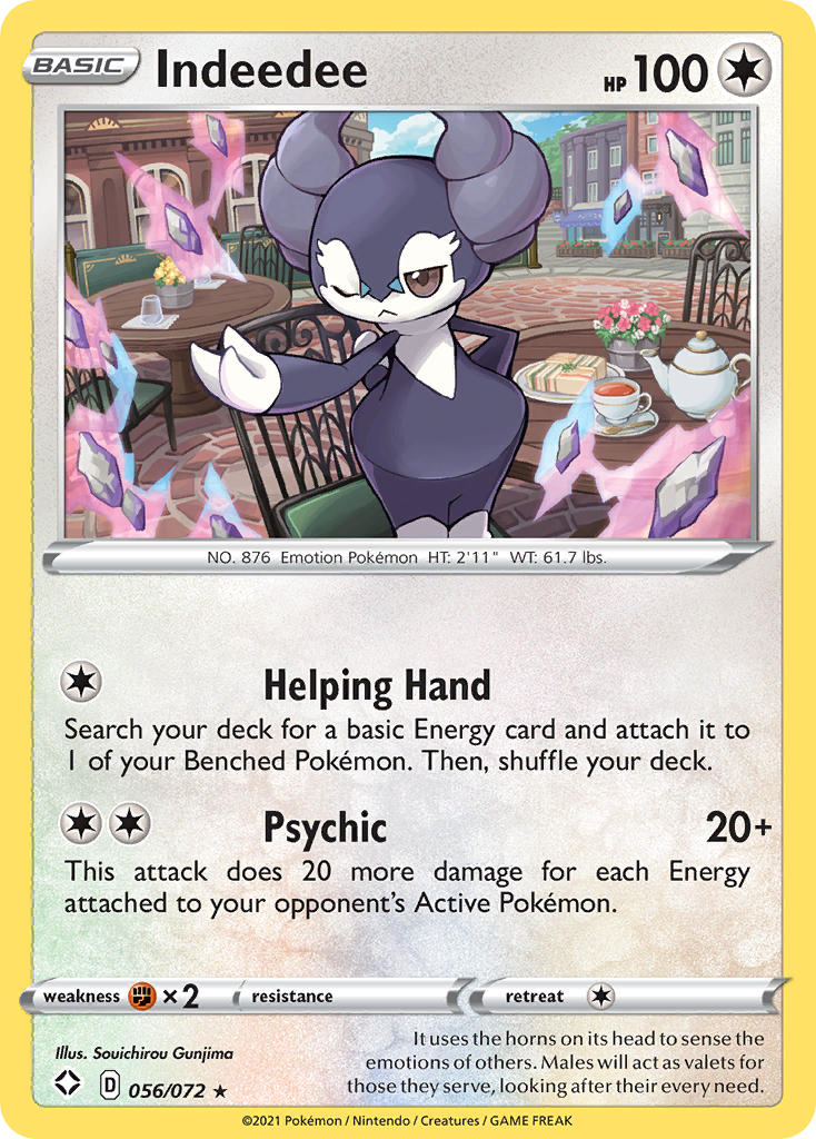Indeedee Pokémon card