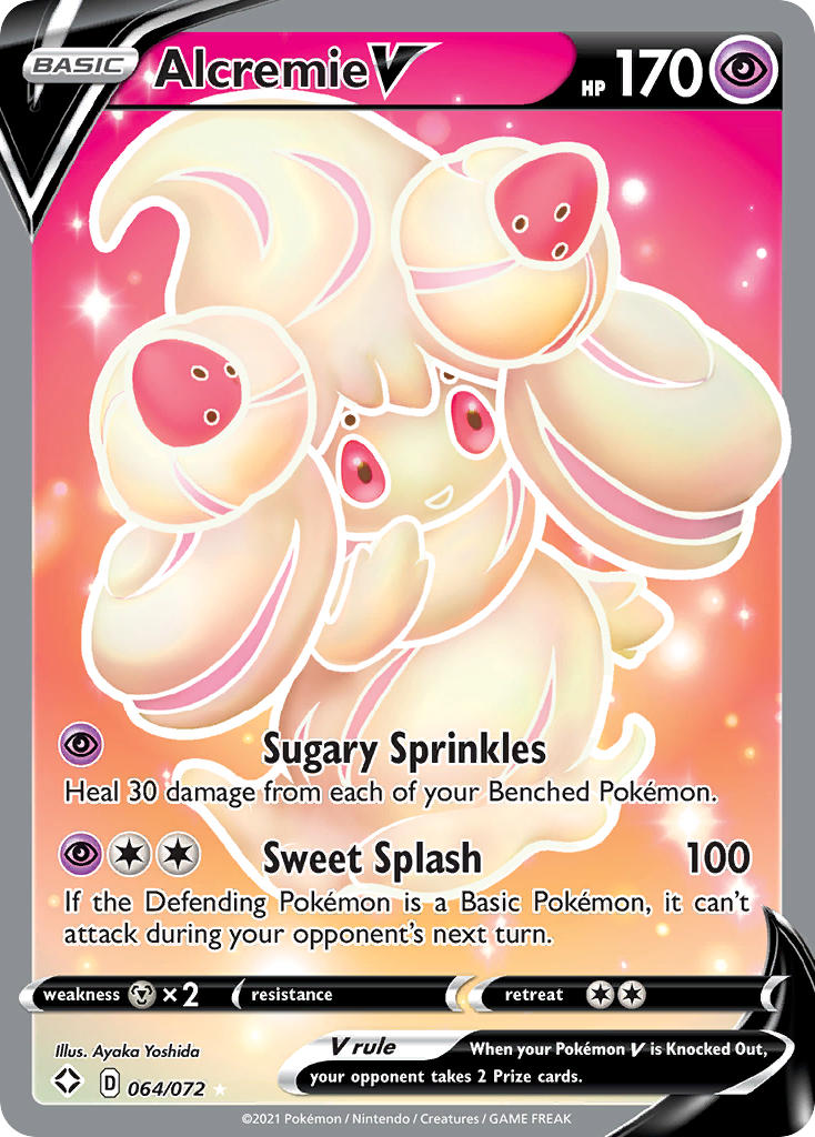 Alcremie V Pokémon card