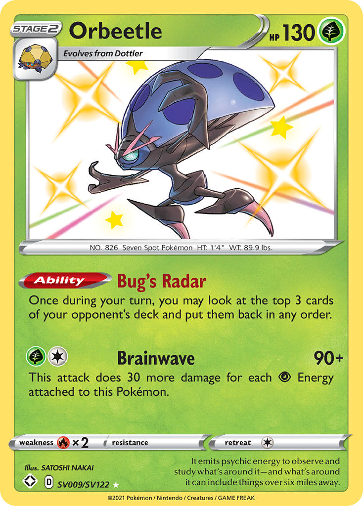 Orbeetle Pokémon card