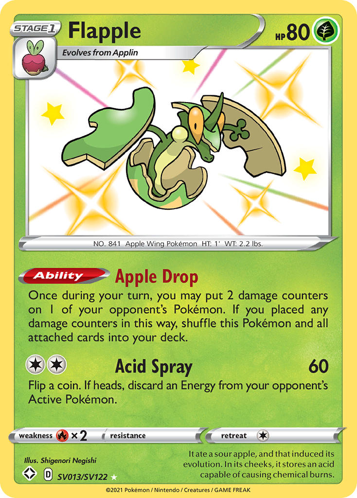 Flapple Pokémon card