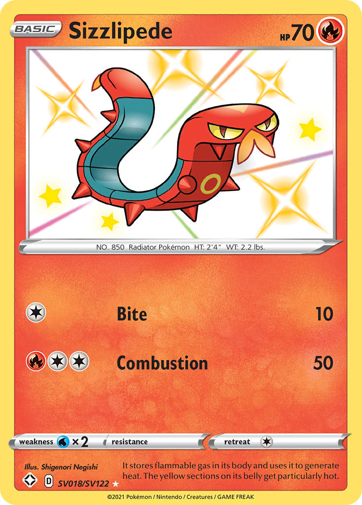 Sizzlipede Pokémon card