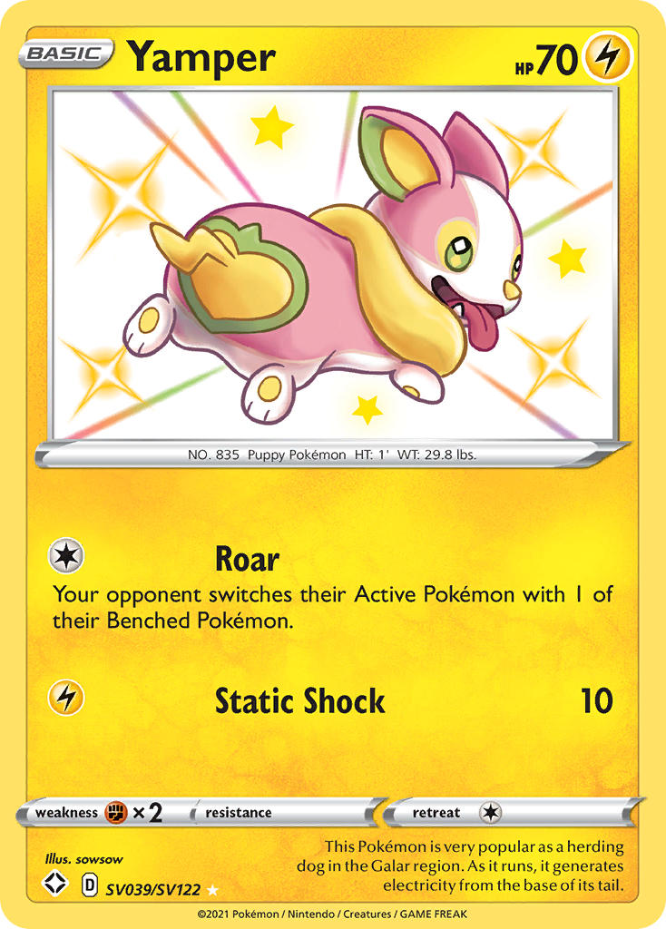 Yamper Pokémon card
