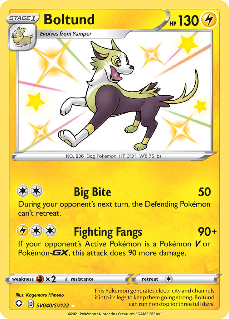 Boltund Pokémon card