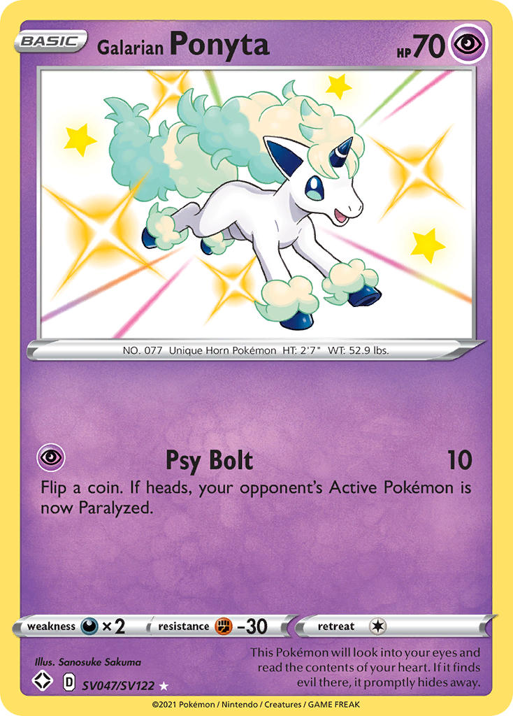 Galarian Ponyta Pokémon card