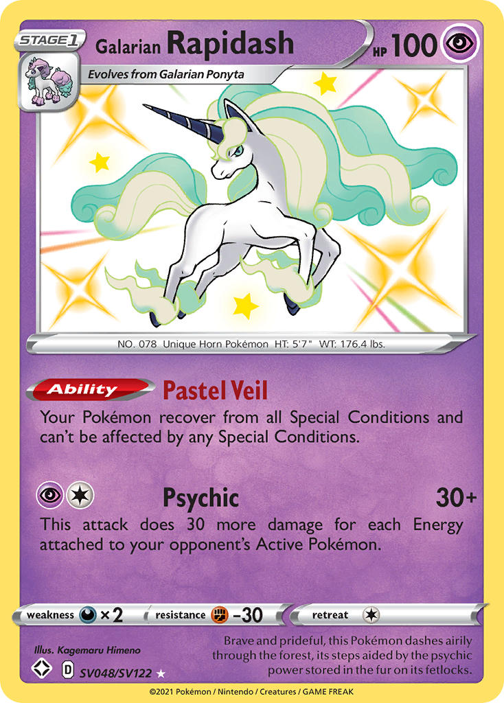 Galarian Rapidash Pokémon card