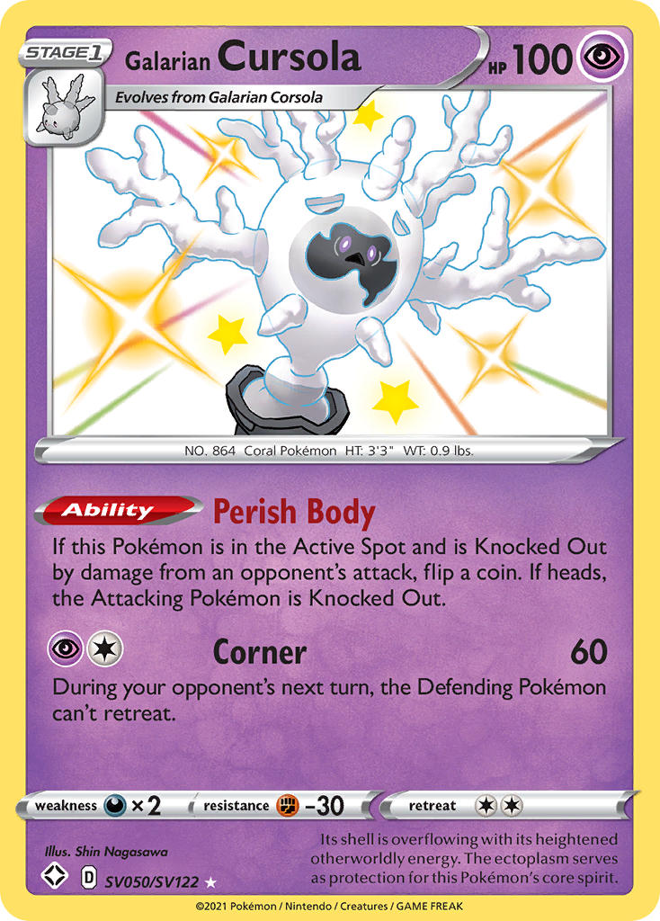 Galarian Cursola Pokémon card