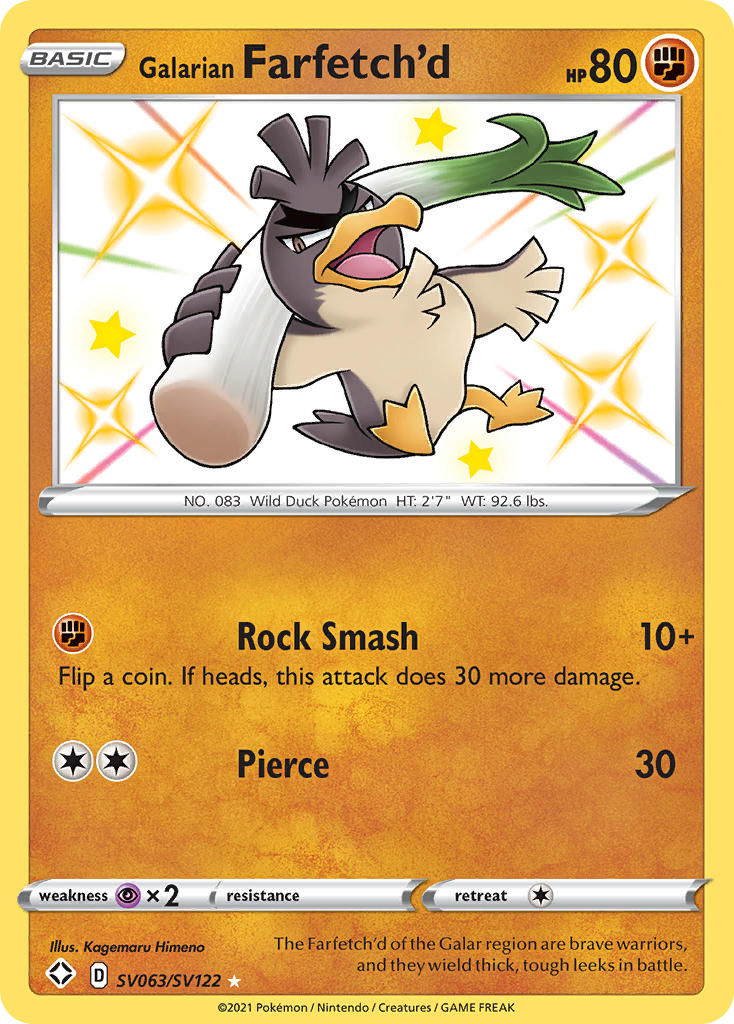 Galarian Farfetch'd Pokémon card