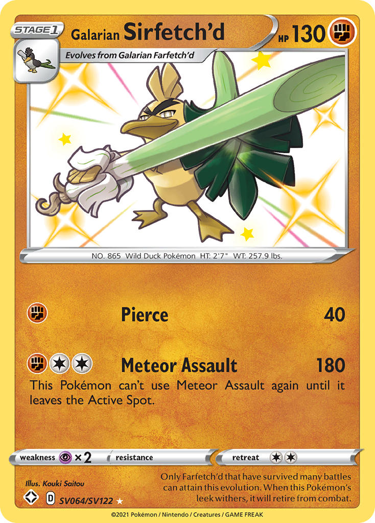 Galarian Sirfetch'd Pokémon card