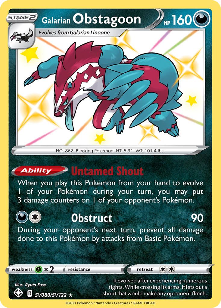 Galarian Obstagoon Pokémon card