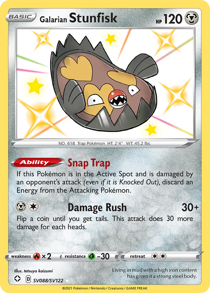 Galarian Stunfisk Pokémon card