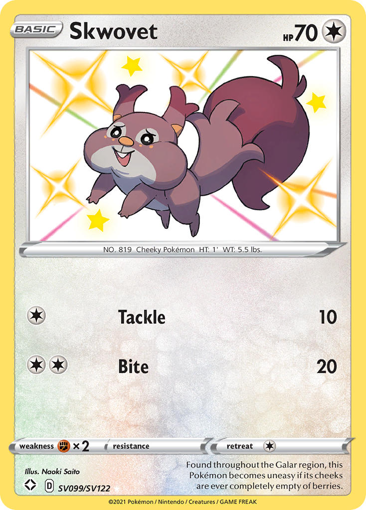 Skwovet Pokémon card
