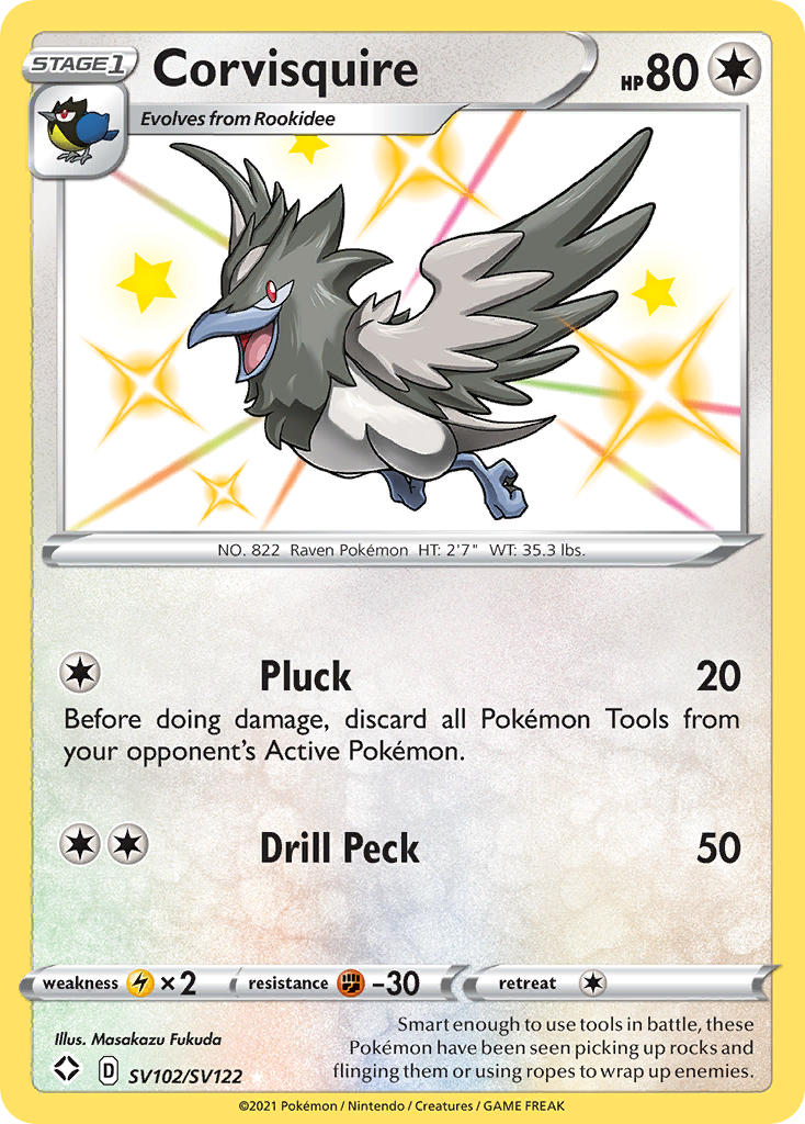 Corvisquire Pokémon card