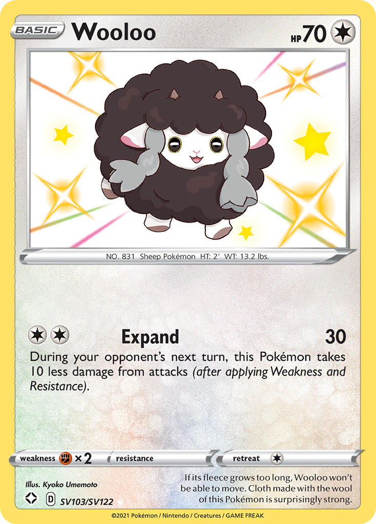 Wooloo Pokémon card