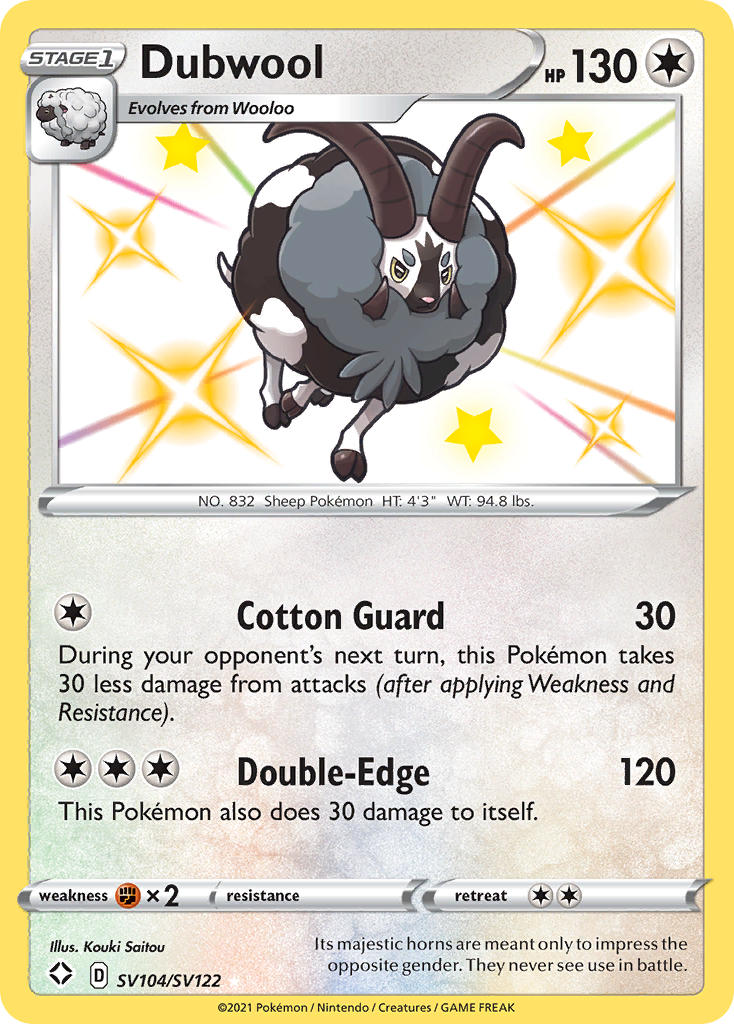 Dubwool Pokémon card