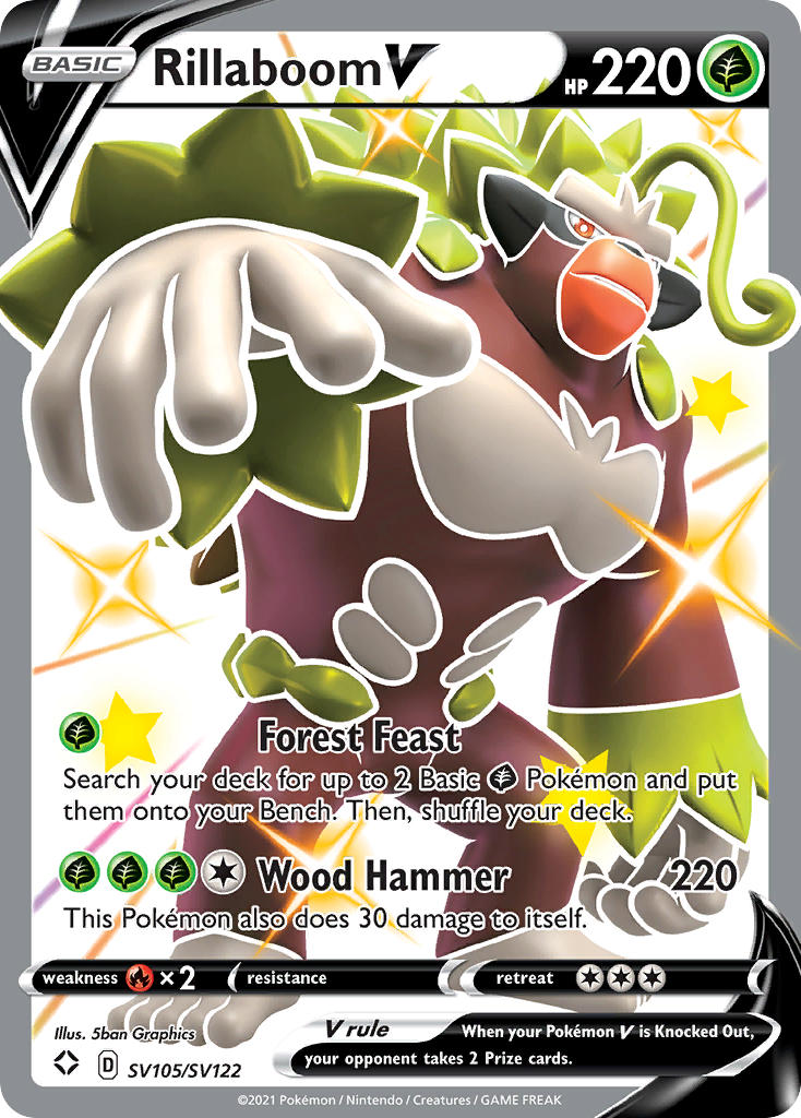 Rillaboom V Pokémon card