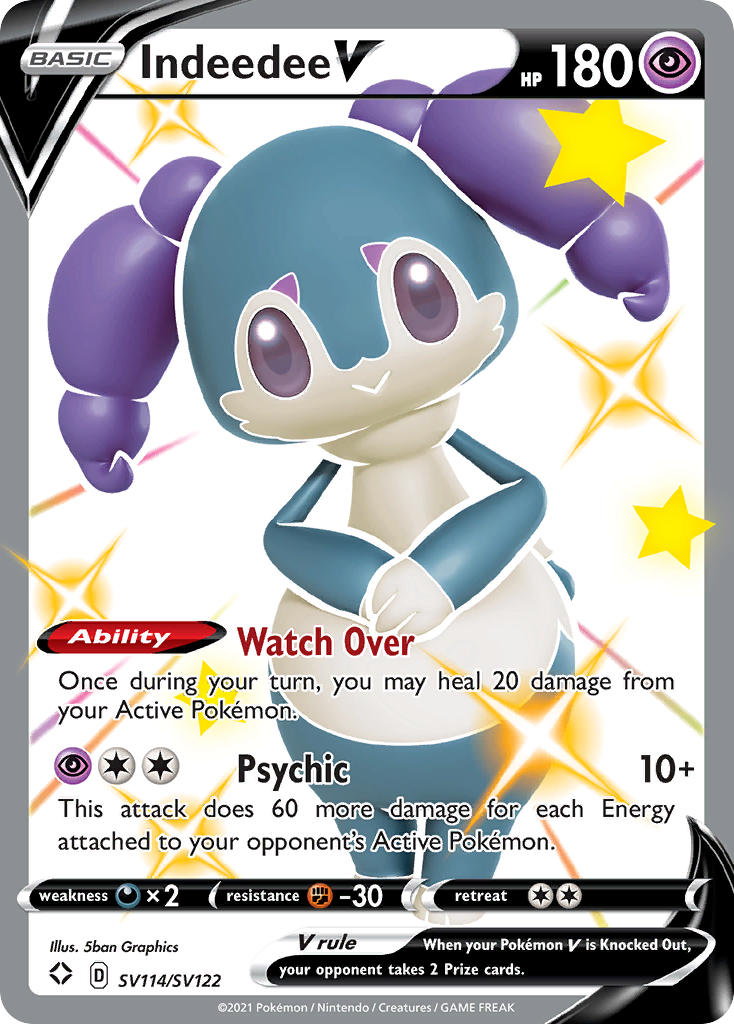 Indeedee V Pokémon card