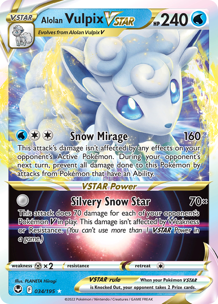 Alolan Vulpix VSTAR Pokémon card