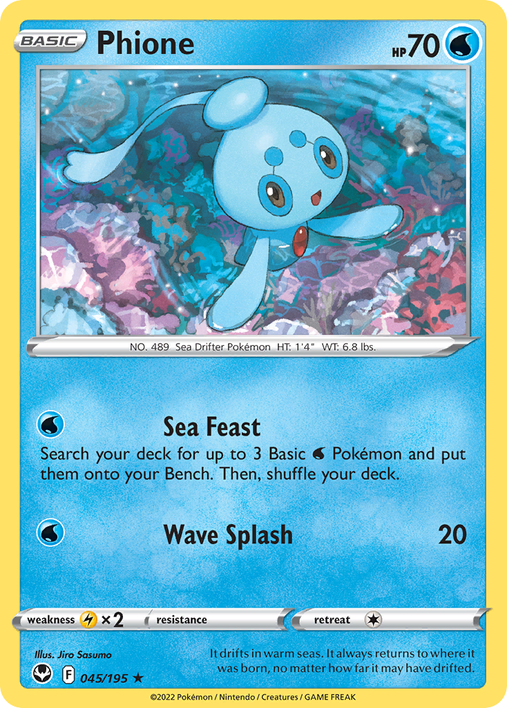 Phione Pokémon card