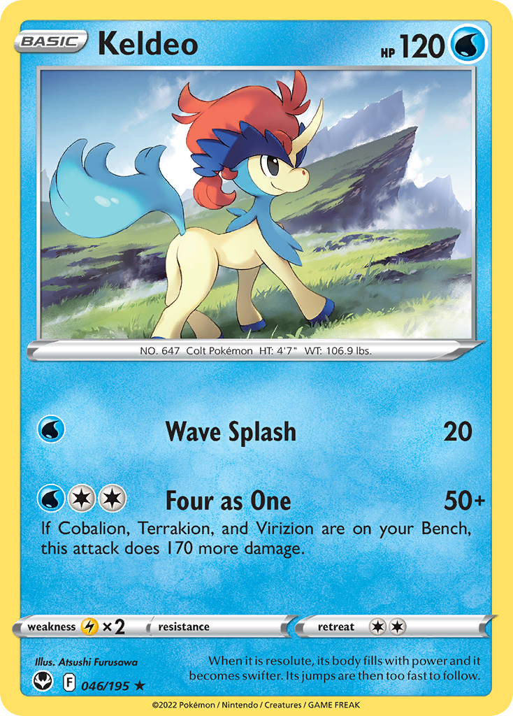 Keldeo Pokémon card