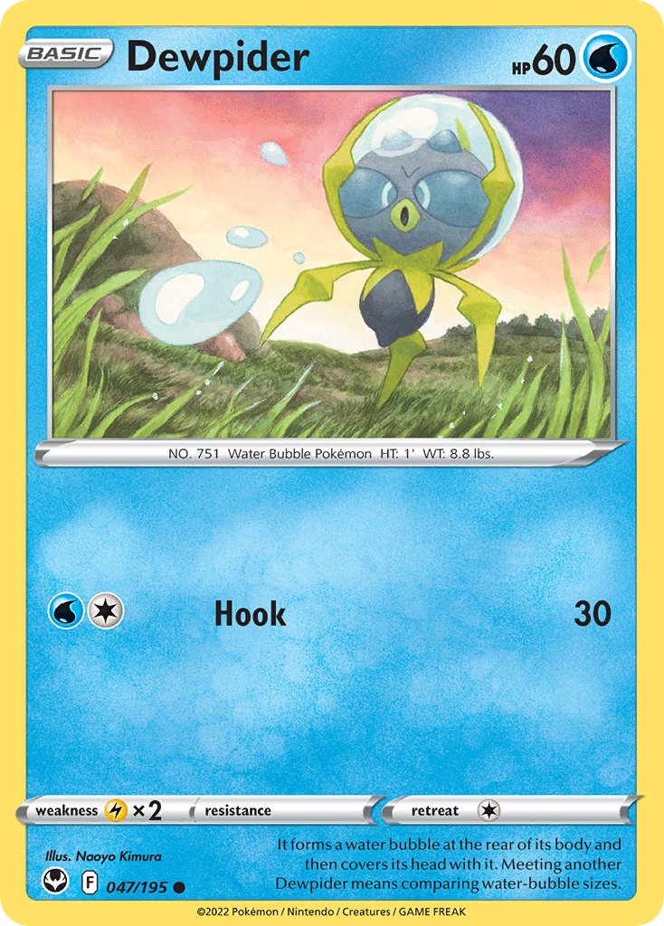 Dewpider Pokémon card