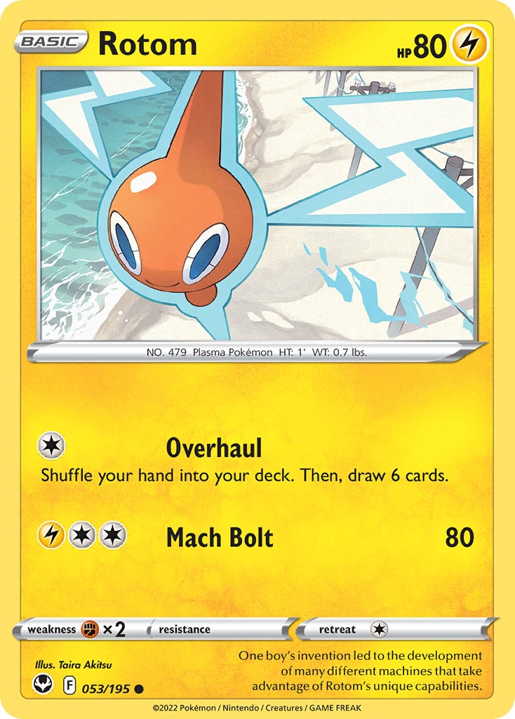 Rotom Pokémon card