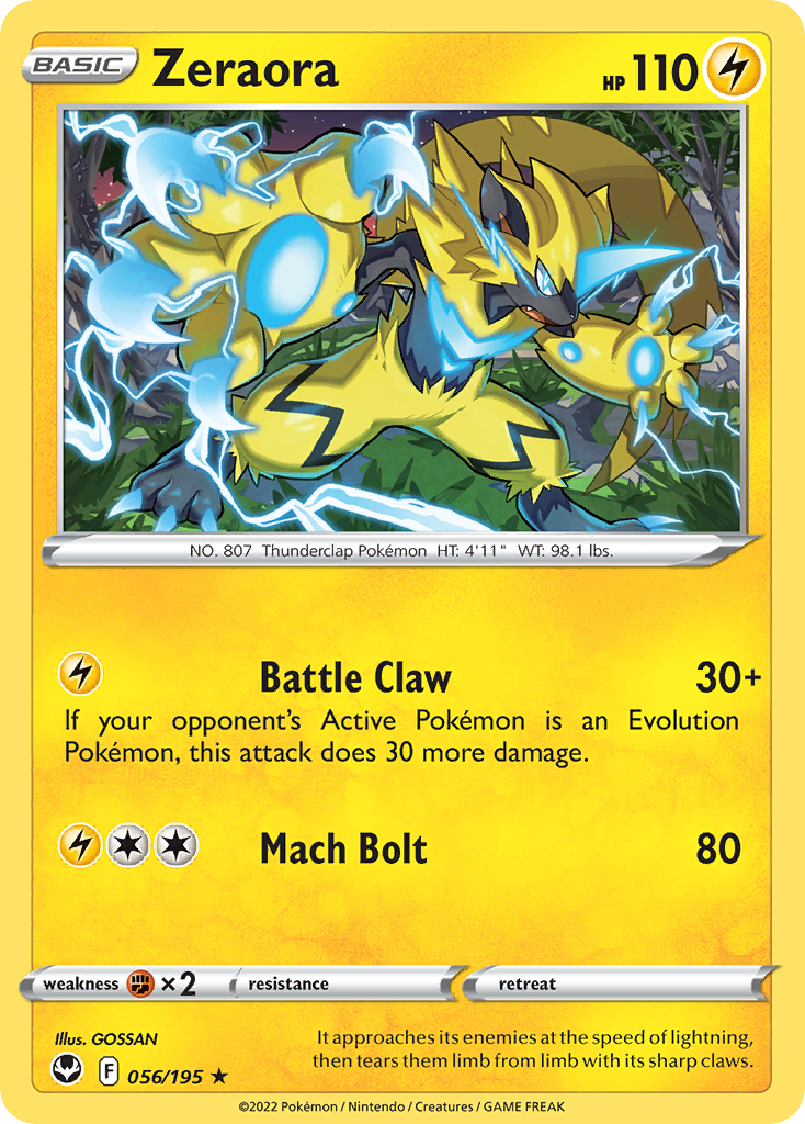 Zeraora Pokémon card