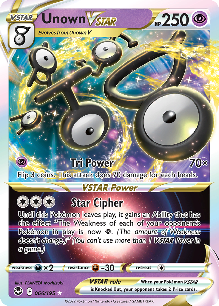 Unown VSTAR Pokémon card