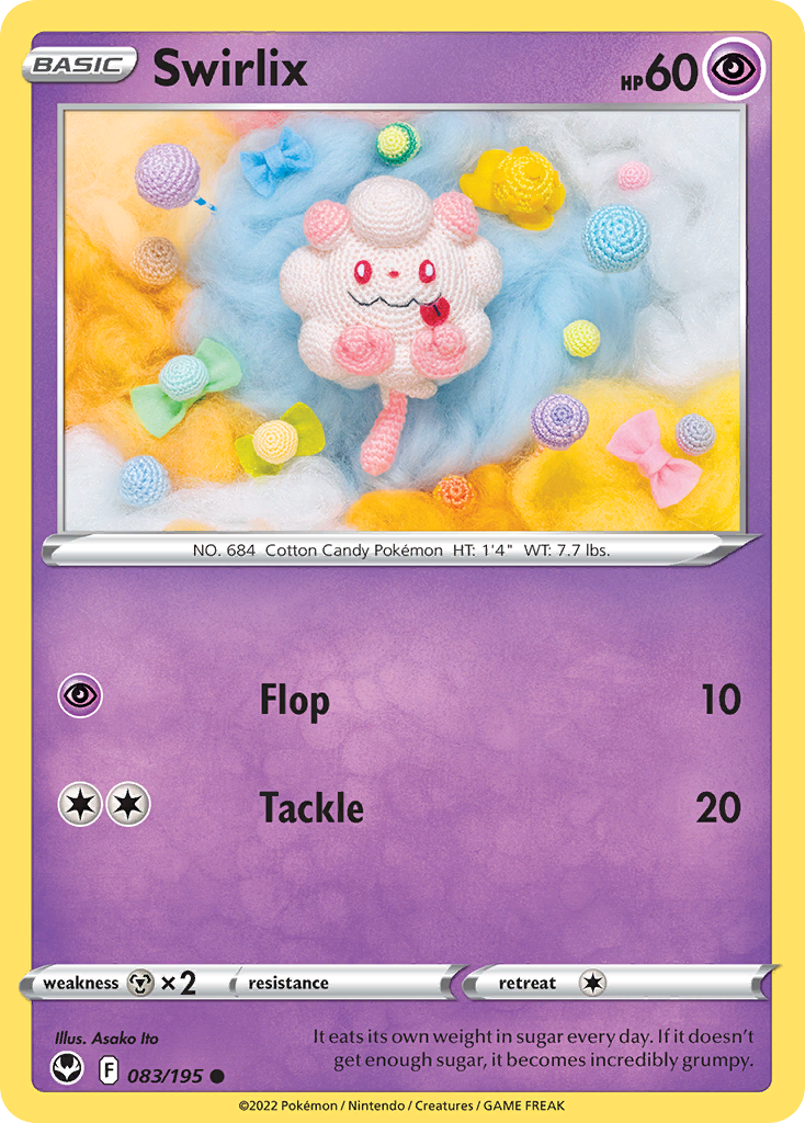 Swirlix Pokémon card