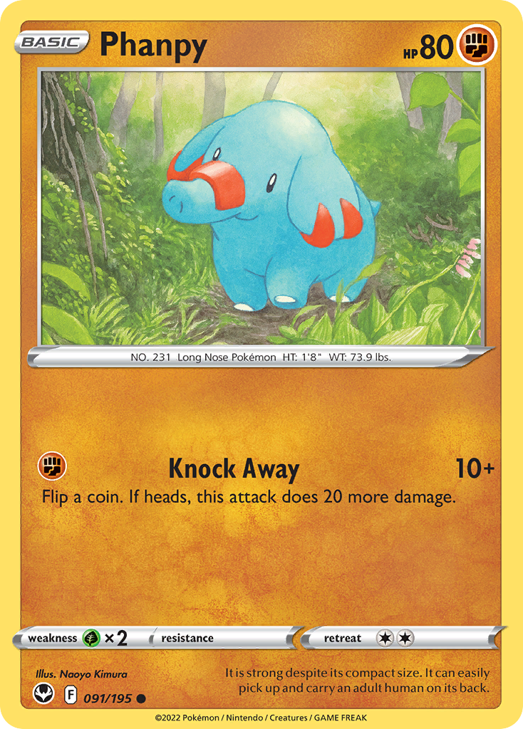 Phanpy Pokémon card