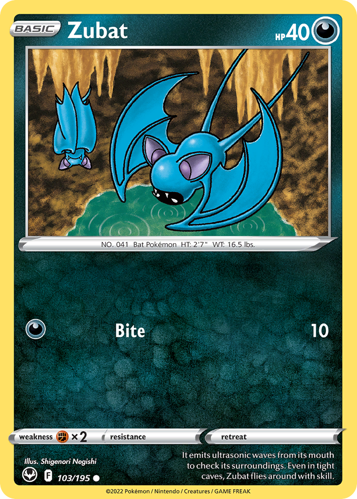 Zubat Pokémon card