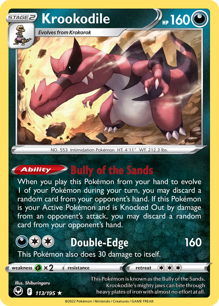 Krookodile Pokémon card