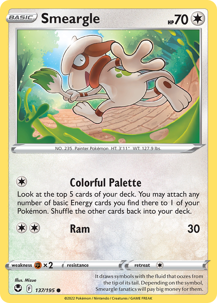 Smeargle Pokémon card
