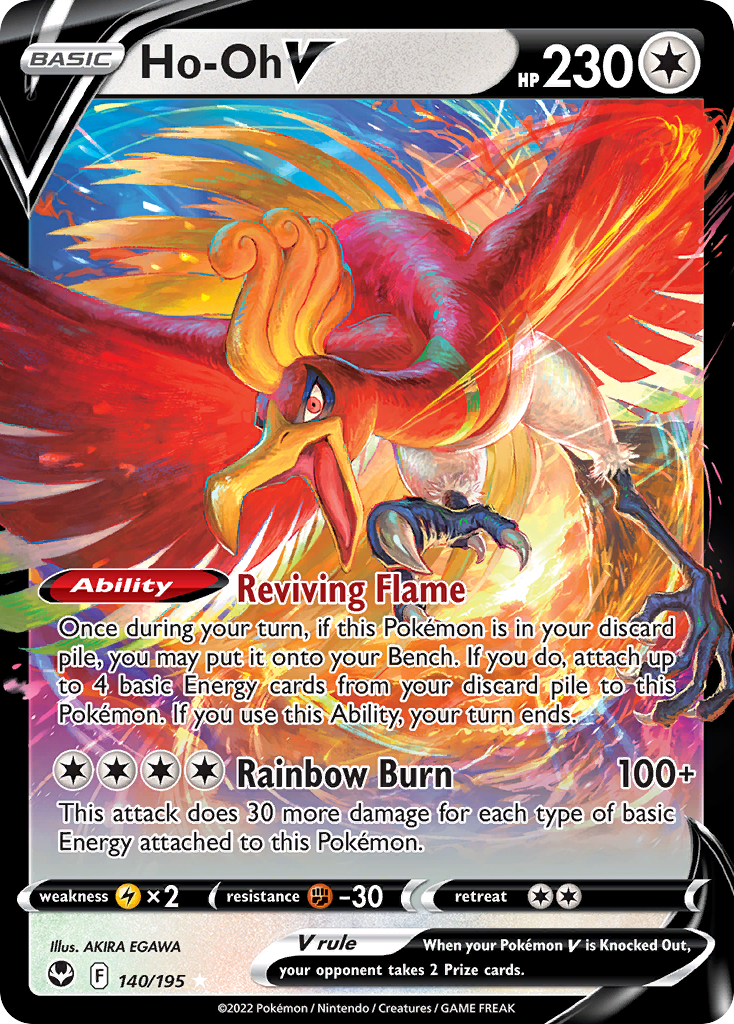 Ho-Oh V Pokémon card
