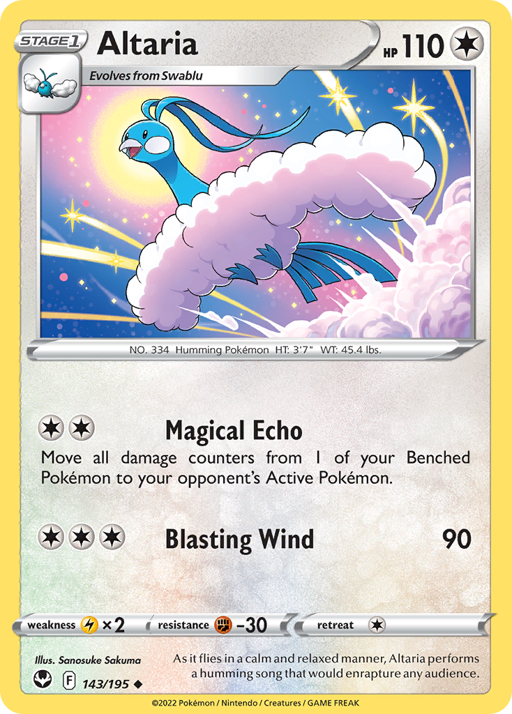Altaria Pokémon card