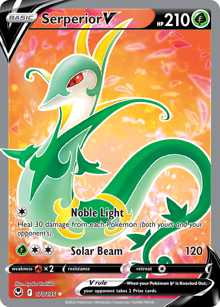 Serperior V Pokémon card