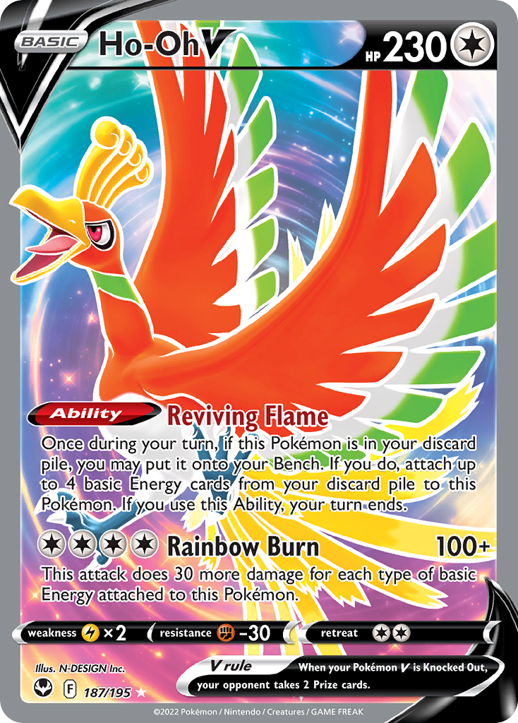 Ho-Oh V Pokémon card