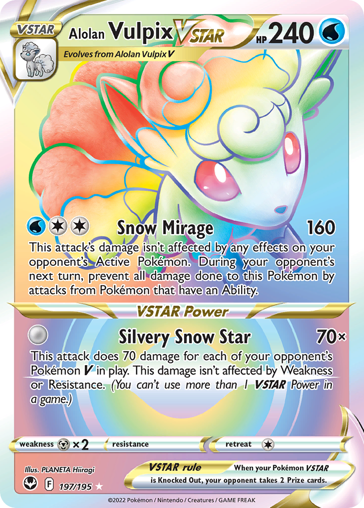 Alolan Vulpix VSTAR Pokémon card